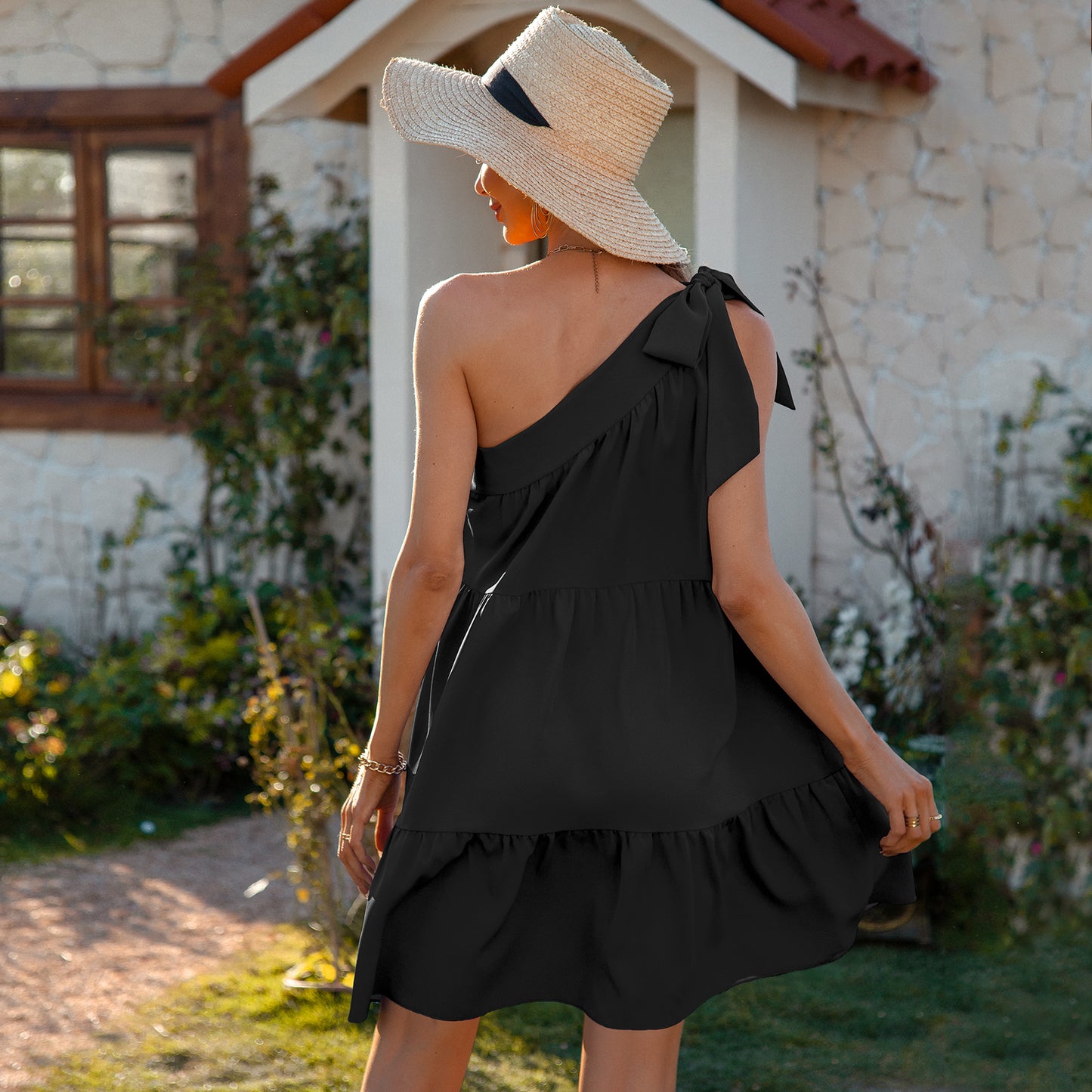 YESFASHION New Small Chiffon Skirt Beauty Design French Dress