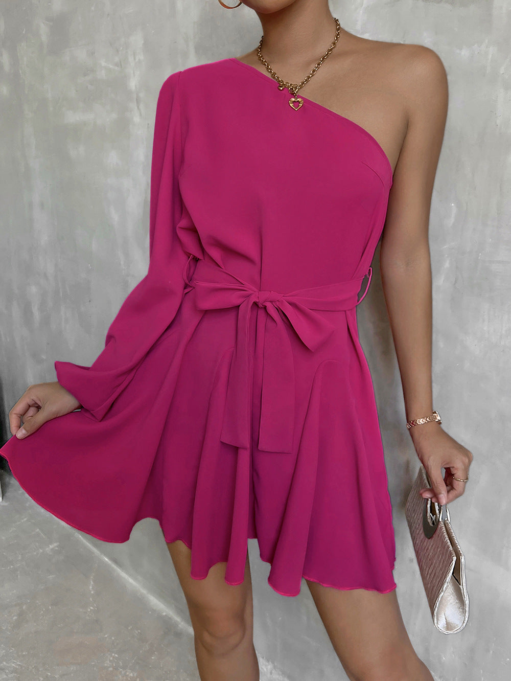 YESFASHION Women Sleeve A-line Large Swing Fashion Casual Dress