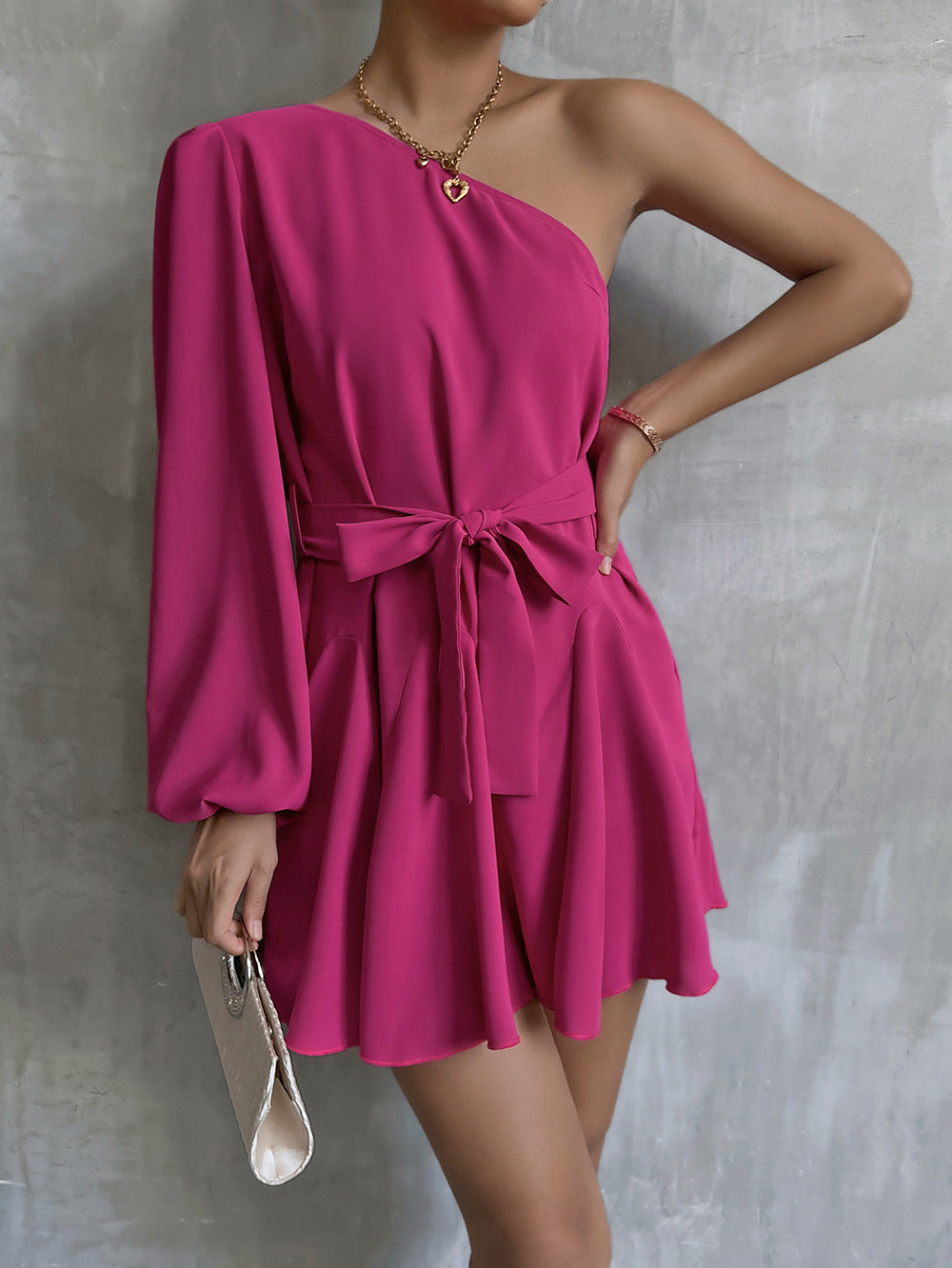 YESFASHION Women Sleeve A-line Large Swing Fashion Casual Dress
