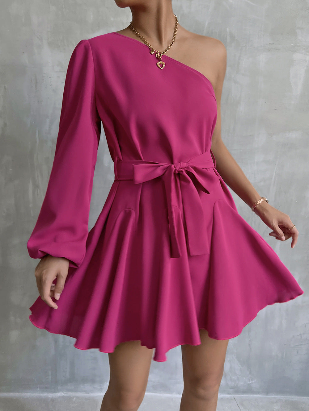 YESFASHION Women Sleeve A-line Large Swing Fashion Casual Dress