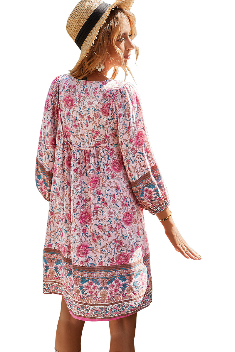 YESFASHION Women Bohemian Dress Summer Loose Skirt