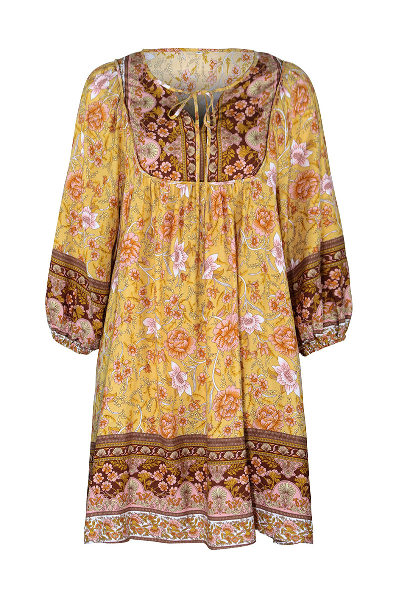 YESFASHION Bohemian Casual Holiday Style Dress Skirt Flower