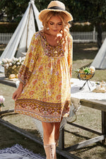 YESFASHION Bohemian Casual Holiday Style Dress Skirt Flower