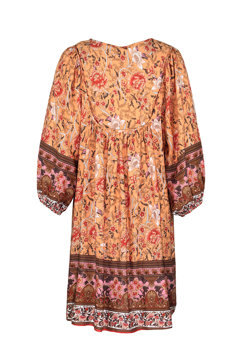 YESFASHION Bohemian Casual Holiday Style Dress Skirt Flower
