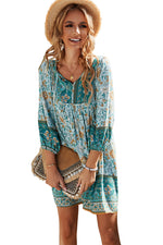 YESFASHION Women Bohemian Dress Summer Loose Skirt