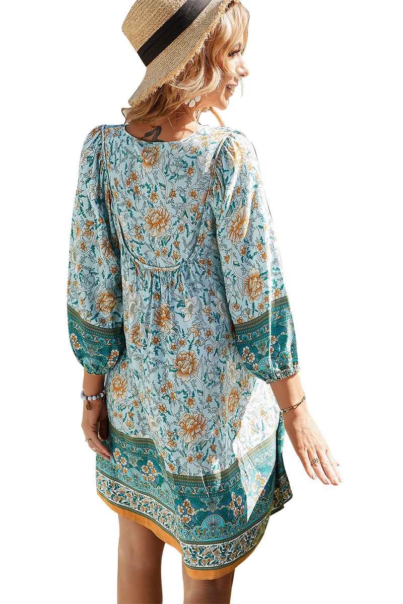 YESFASHION Bohemian Casual Holiday Style Dress Skirt Flower