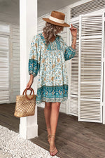 YESFASHION Bohemian Casual Holiday Style Dress Skirt Flower