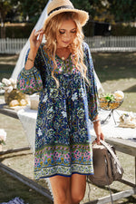 YESFASHION Bohemian Casual Holiday Style Dress Skirt Flower