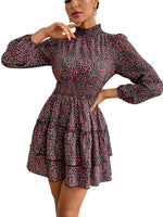 Floral Dress Spring And Autumn Four Seasons Cake Skirt Women