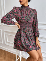 Floral Dress Spring And Autumn Four Seasons Cake Skirt Women