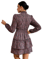 Floral Dress Spring And Autumn Four Seasons Cake Skirt Women