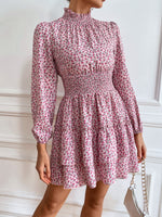 Floral Dress Spring And Autumn Four Seasons Cake Skirt Women