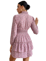 Floral Dress Spring And Autumn Four Seasons Cake Skirt Women