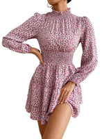 Floral Dress Spring And Autumn Four Seasons Cake Skirt Women