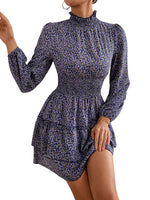 Floral Dress Spring And Autumn Four Seasons Cake Skirt Women