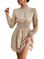 Floral Dress Spring And Autumn Four Seasons Cake Skirt Women