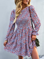 YESFASHION Floral Dress 2022 Winter Long Sleeve All-match A-line Skirt