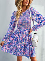 YESFASHION Floral Dress 2022 Winter Long Sleeve All-match A-line Skirt