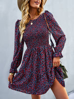 YESFASHION Floral Dress 2022 Winter Long Sleeve All-match A-line Skirt