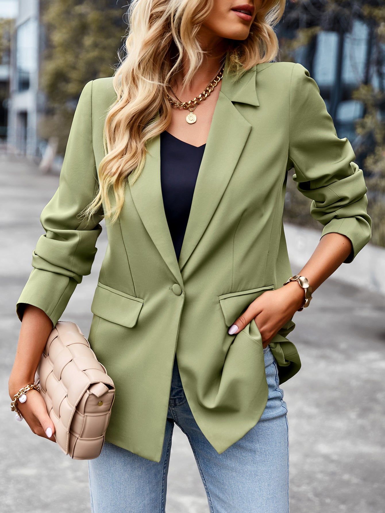 YESFASHION Self-developed And Designed American Station Casual Small Suit 2022 Winter All-match Jacket Professional Formal Women