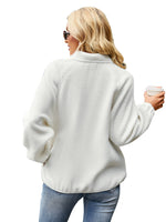 YESFASHION Loose Sports Sweaters Casual Temperament Coat Tops
