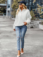 YESFASHION Loose Sports Sweaters Casual Temperament Coat Tops