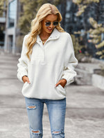 YESFASHION Loose Sports Sweaters Casual Temperament Coat Tops