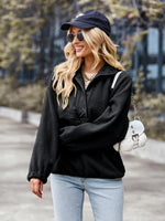 YESFASHION Loose Sports Sweaters Casual Temperament Coat Tops