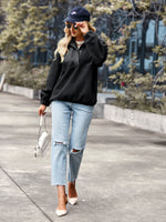 YESFASHION Loose Sports Sweaters Casual Temperament Coat Tops