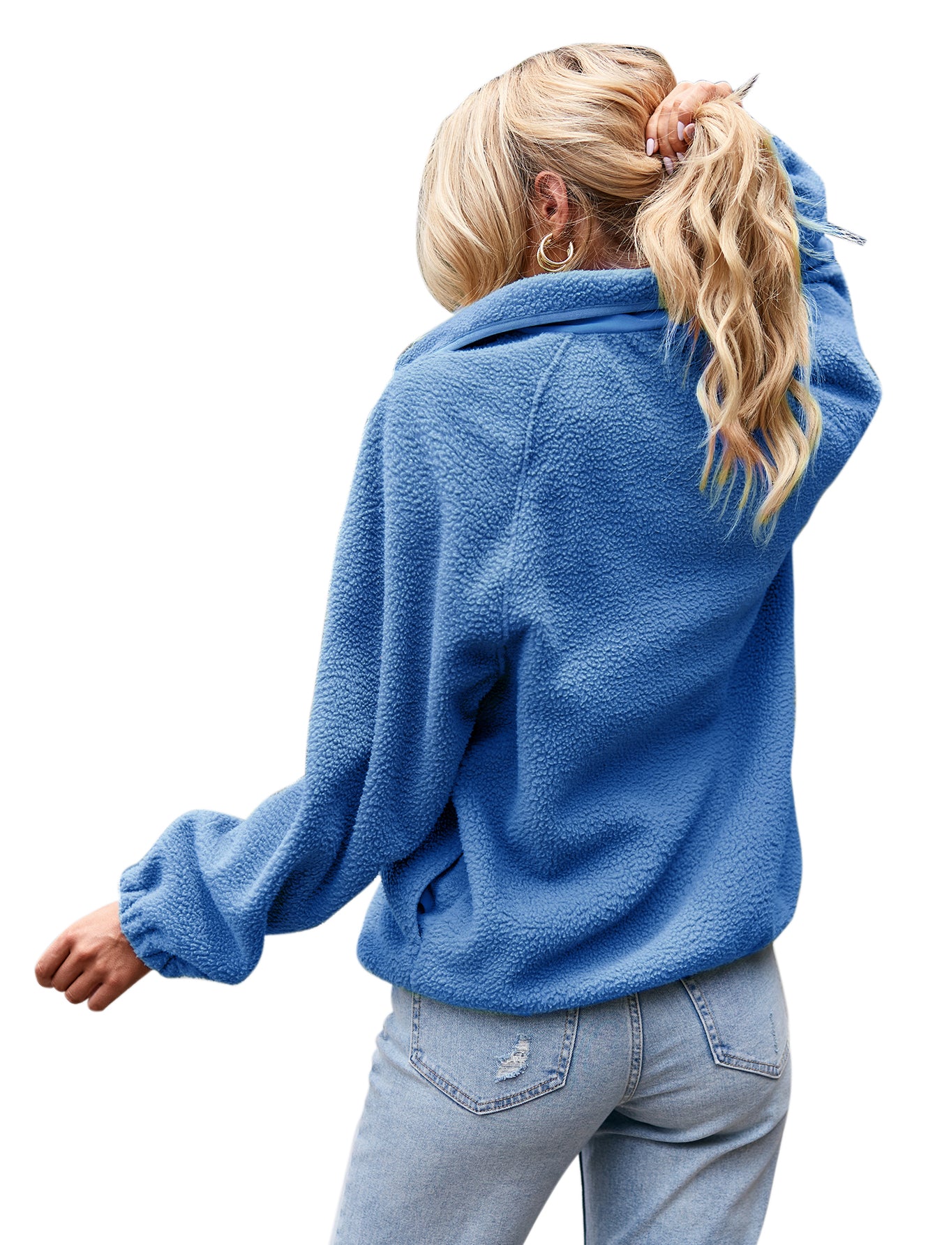 YESFASHION Loose Sports Sweaters Casual Temperament Coat Tops