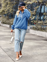 YESFASHION Loose Sports Sweaters Casual Temperament Coat Tops