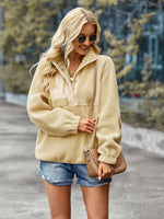 YESFASHION Loose Sports Sweaters Casual Temperament Coat Tops