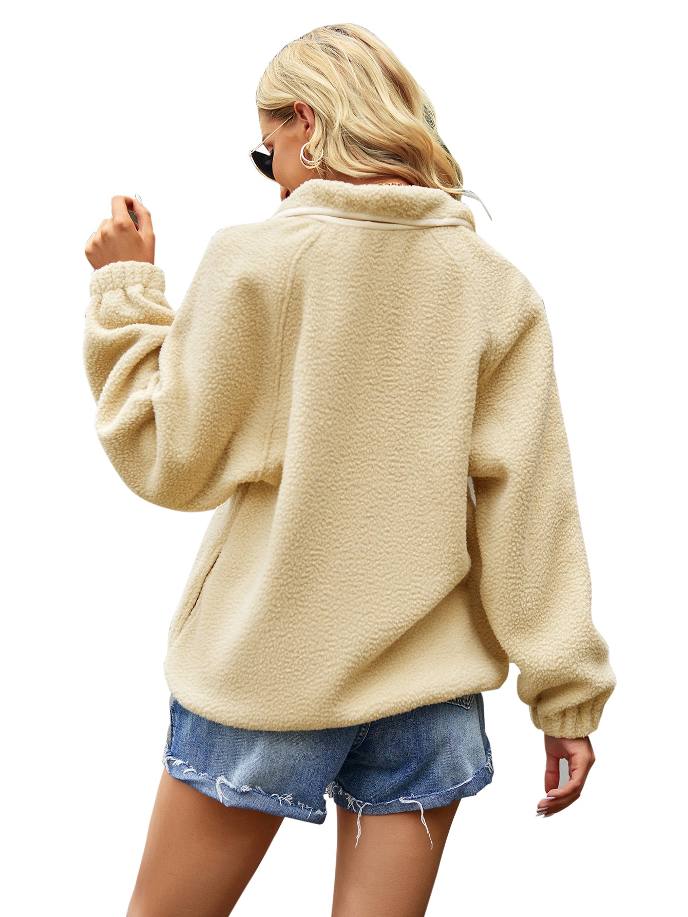 YESFASHION Loose Sports Sweaters Casual Temperament Coat Tops