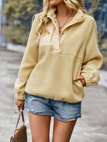 YESFASHION Loose Sports Sweaters Casual Temperament Coat Tops