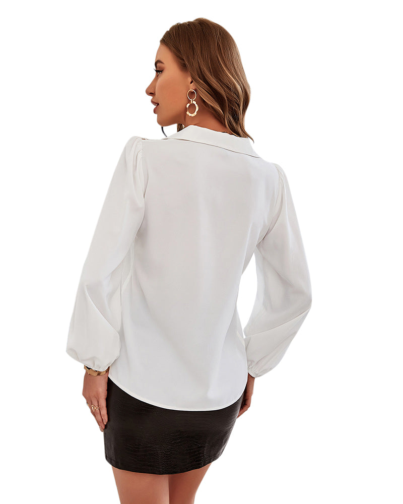YESFASHION Commuter Four Seasons Long-sleeved Tops PBY-0YJG
