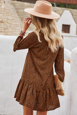 YESFASHION Commuter Dress Leopard Printing Sexy Skirt