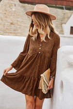 YESFASHION Commuter Dress Leopard Printing Sexy Skirt