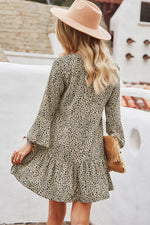 YESFASHION Commuter Dress Leopard Printing Sexy Skirt