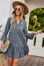 YESFASHION Commuter Dress Leopard Printing Sexy Skirt