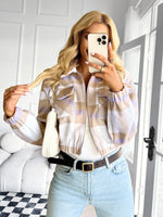 YESFASHION Plaid Jacket Top All-match Women's Leisure Coats