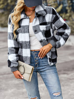 YESFASHION Research And Development Design Coats Plaid Fleece Jacket