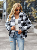 YESFASHION Research And Development Design Coats Plaid Fleece Jacket