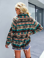 YESFASHION Christmas Coats Furry Temperament Warm Jacket