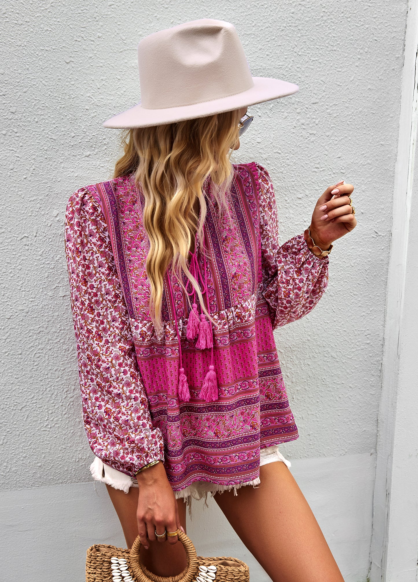 YESFASHION Bohemian Temperament Tops Shirt New Small Shirt