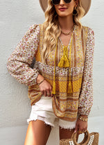 YESFASHION Bohemian Temperament Tops Shirt New Small Shirt