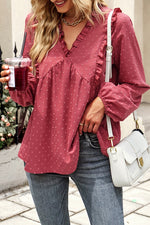 YESFASHION Women V-neck Sexy Leisure Tops T-shirt