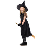 YESFASHION Halloween Witch Costume Mesh Little Witch Kids Dress