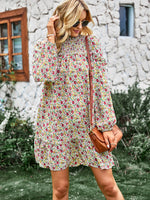 YESFASHION Women Clothing 2023 Spring And Autumn Floral Dress