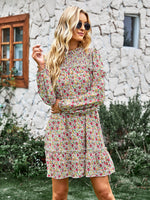 YESFASHION Women Clothing 2023 Spring And Autumn Floral Dress