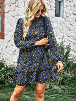 YESFASHION Women Clothing 2023 Spring And Autumn Floral Dress